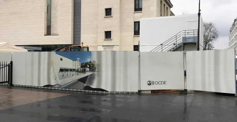 Habillage de palissade de chantier