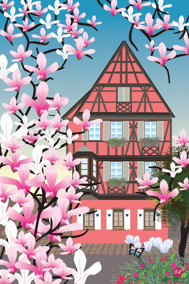 Maison aux magnolias